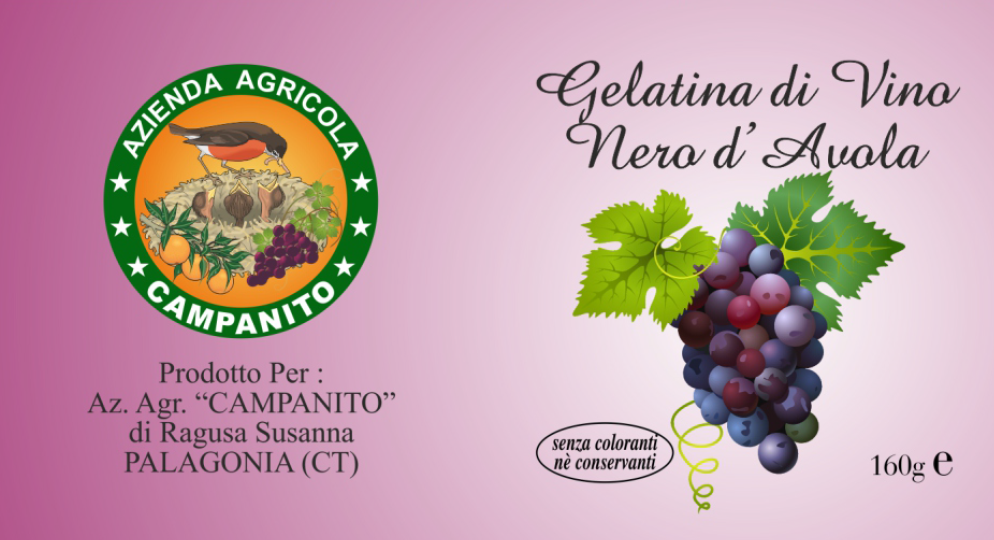 Gelatina di vino Nero D'Avola